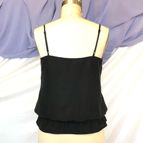 Y2K Juicy Couture Silk Lace Spaghetti Straps Top black size xsmall Like New - Picture 6 of 7